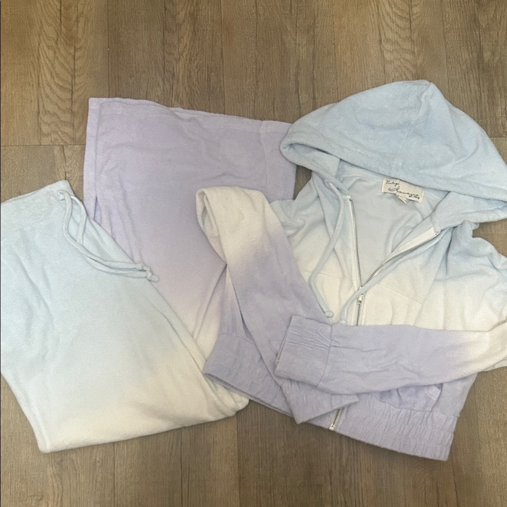 Vintage Havana   Lavender and White Wide Leg set